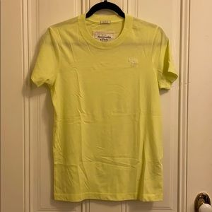 Abercrombie & Fitch Size S Neon Yellow Tee